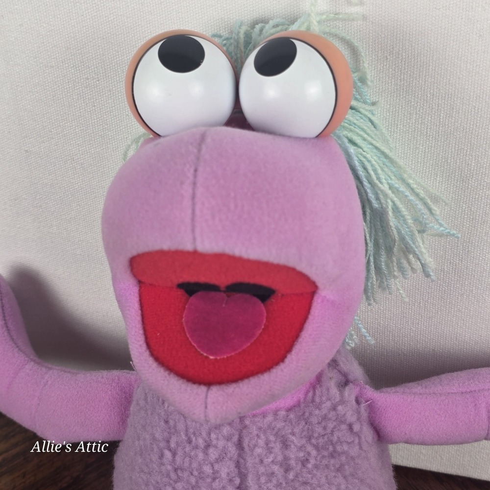 Fraggle Rock Mokey Plush Stuffed Animal Doll Purple 1985 Hasbro Softies 14" - Picture 2 of 7